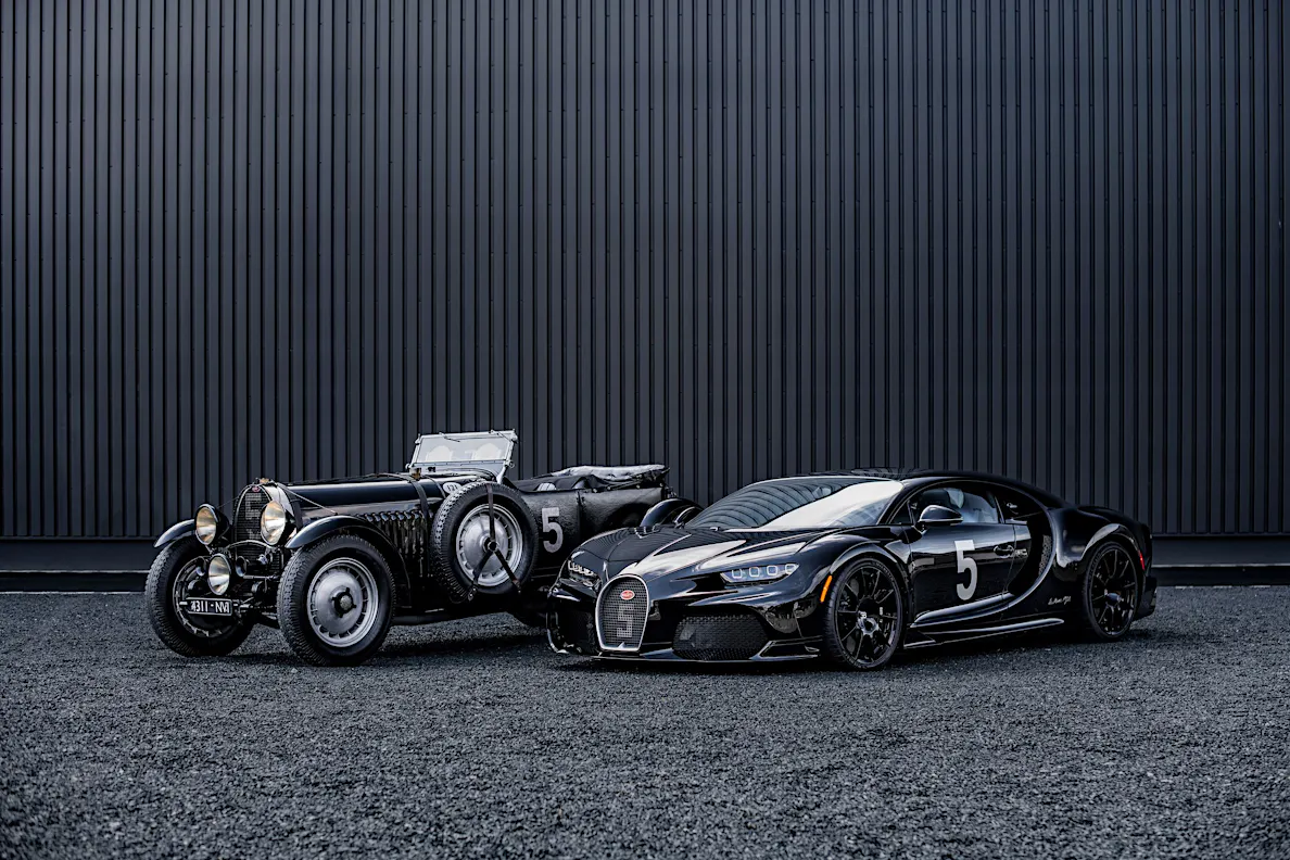 a black car with the number 5 on the side